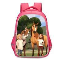 Girls Spirit Riding Print Casual Mochila Escolar backpack School Bag For Teenager Girl Nylon Waterproof Backpacks Female