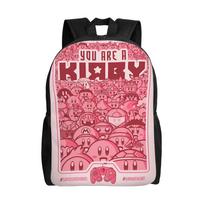 K-Kirbys Kuprinė Moterims Vyrams Vandeniui Atspari Mokyklai Kolegijai Animacinio Dizaino Krepšys Knygų Krepšys One Size pink