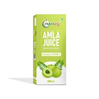 Nutriorg Natural Amla Juice 1 Ltr | Pure, Cold pressed & Pulp Extracted | No added sugar | Rich in Vitamin C | Beneficial for a Healthy Hair & Skin