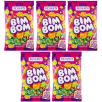 Rinkinys 5x Saldainiai Bim Bom Roshen kieti saldainiai su vaisiniu įdaru 1 kg