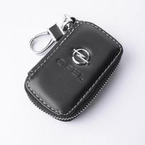 Metalinis automobilio LOGO raktų pakabukas krepšys Opel Meriva Agila Insignia Mokka X Ampera MPV Zafira Adam Flextreme Odinis raktų pakabukas krepšys Dovana black