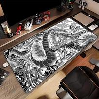 Art Black And White Line Mouse pad large keyboard mouse desk pad nonslip rubber gaming mouse pad laptop mouse carpet 800x300x2mm