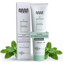 MasterMedi Mint Nano Hydroxyapatite Toothpaste with Xylitol - Fluoride & SLS Free, Remineralizing Formula for Whitening, Sensitive Teeth, Enamel Re white