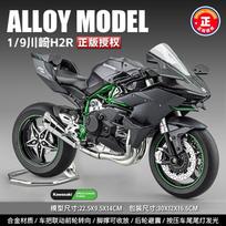 1:9 Kawasaki Ninja H2 H2R Kompresorinis Superbike Lydinio ir Simuliacinis Automobilio Modelis Metaliniai Liejiniai Transporto Priemonės Automobilio Modelis Simuliacija Dovana gray