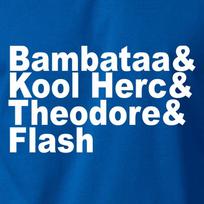 BAMBATAA KOOL HERC T-Shirt Afrika Bambaataa Theodore Rap Hip Hop Names Tee XS blue