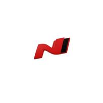 N raidės grotelių ženklelis 3D metalinis I30 emblemos lipdukas red