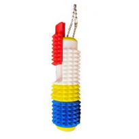 5-in-1 Dygliuotas Ritinėlis Žaislas 3D Spausdintas Dygliuotas Skausmo Stimuliavimo Raktų Pakabukas Kišeninis Mini Sensory Fidget Žaislas Nerimui Streso Malšinimui white