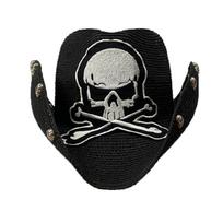 Punk Style Summer Sunproof Cowboy Hat Straw Weaving Western Hat Sun-protect sidabras