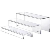 Ergonomiški dizainai 3 pakopų vyno butelių lentyna Reguliuojamas ekspozicinis laikymo stovas Nešiojamas priedas buitiniam naudojimui 1 white