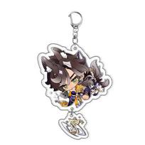 Genshin Impact Project Anime Keychain And Pendant For Role Wriothesley Kachina Emilie Kinich Mualani 6 cm gray