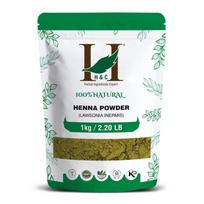 H&C Žolinių ingredientų ekspertas Natūralūs chna milteliai plaukams - Didelė pakuotė - Trigubai persijoti chna milteliai - Lawsonia Inermis (Dėl plaukų) 2,20 svar. (1 kg)- Nr white