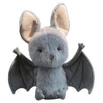 Jc Brooks Šikšnosparnis Mielas Pilkas Šikšnosparnio Pliušinis Žaislas Minkštas Kimštas Gyvūnas Kawaii Helovino Dovana Vaikams Kolekcionuojama Kailinė Lėlė Namų Dekoro juoda