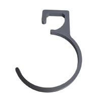 Tent Support Hook for Camping Shelters, Gray Inflatable Tent Hook with Top Clip Slot and Curved Hook Detail for Outdoor Use gray