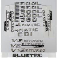 3D Chrome Shiny Silver Letters Number Trunk Rear Emblems Badges for Mercedes Benz W212 W211 W213 E200 E220 E250 E350 CDI 4MATIC VN9 4MATIC gray