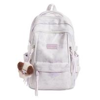 Schoolbag Large Capacity Campus School Bag Female Fashion Junior High School Student Star Printed Backpack High Value ins Wind Japanese Backpack single package violetinė