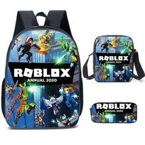 Roblox Student Backpack Lunch Bag Pencil Case 3-in-1 Set Printed Bookbag for Kids Teens Gift