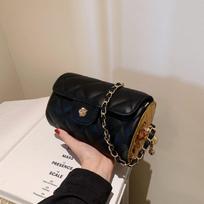 Rhombus bag women's new high-end fashion chain messenger bag versatile cylinder bag shoulder women's bag juoda