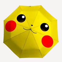 1 vnt. Pikachu Pokémon Automatiškai atidaromas/uždaromas sulankstomas skėtis, Vėjui atspari 8 šonkaulių konstrukcija, Lengvas kelioninis skėtis moterims/vyrams 46 yellow
