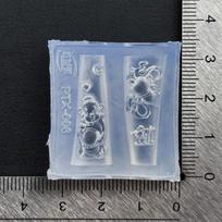 Buddha Head God Of Wealth 3D Acrylic Mold Nail Art Decoration Diy Silicone Manicure Template For Nail Charm gray