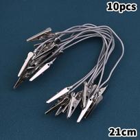 10 vnt. Dvigalvis metalinis smilkalų laikiklis, uodų spiralių laikiklis, universalus krokodilo tipo klipas, kvapų difuzorius, namų dekoras 18CM gray
