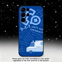 EMT EMS Ambulance Phone Case For Samsung S25,S24,S23,S22,S21,S20,S10,Ultra,Plus,Lite,FE,Soft Silicone Black Cover Samsung S30Ultra5G blue