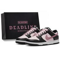Nike Dunk 'BlackPink Cold Brew Pink Peach Abrasion Resistant Low top Skateboard Shoes Unisex Black Pink DD1503-101(Team210-S-BOX) 35.5