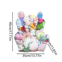 Clear Stuffed Animal Bean Bag Chair Cover Plush Toys Storage and Organizing PVC Waterproof Stuffable Beanbag Chair Cover white