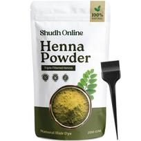 Shudh Online Organic Henna Powder for Hair Growth (200 Grams), Herbal Mehandi, Hena Powder for Hair, Mehendi, Natural black dye - Mehndi Hina - Rajas black