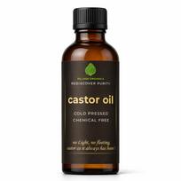 Village-Organica Šalto spaudimo ricinų aliejus | Nevalytas | Natūraliai tirštas | Laikomas apsaugančiame gintarinio stiklo buteliuke | 100 ml black
