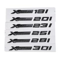 1X ABS chromo automobilio XDrive emblemos apdailos lipdukas X Drive 18i 20i 23i 25i 28i 30i 35i 40i 45i 48i 50i 55i BMW X1 X3 X5 X6 ir kt. pj2 18i gray