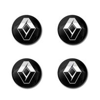 4 vnt. 56 mm automobilio ratlankio centrinis dangtelis, ratlankio apdaila, emblemos lipdukai Renault DUSTER Megane 2 3 Clio 4 Captur Kadjar Fluence juoda