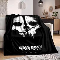 1 vnt. „Call of Duty“ minkštas, patogus pledas su skaitmenine spauda, visų sezonų daugiafunkcinis megztas audinys, patalynė, biurui, sofai, namų dekoras, pledas 80cm×120cm white