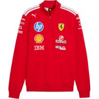 Puma Scuderia Ferrari Hp Replica Series Stand Collar Half Zip Long Sleeve Sweatshirt Unisex sweatshirt 713821-01 M red