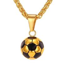 Sporto Prekė Futbolo Karoliai su Nerūdijančio Plieno Grandinėle Karoliai Futbolas Berniuko Dovana Karoliai Vyrams