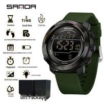 Sanda Waterproof Multi-function Electronic Watch with Calorie Timer, Alarm, and Fashionable Design for Men and Women black