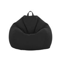 Home Decoration Comfortable Bean Bag Chair Sofa Cover Washable Breathable Lazy Sofa Cover Removable Soft Puff Couch Cover Adults 80-90cm black