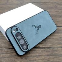 Business Vintage Leather Matte Protect Cases For Google Pixel 10 9 8 7 A Pro XL Four Corner Shockproof Skin-friendly Phone Cover Google Pixel 10 šviesiai mėlyna spalva