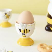 2Pc Ceramic Eggs Cup with Embossed Pattern Eggs Holder Tray Kitchenwares Spring Home Decoration Breakfast Tableware