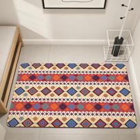 Retro ethnic style patterns Door Mat Home Bedside Rug Kitchen Bath Floor Mat Hallway Balcony Carpet Entrance Doormat hogar Decor 40cm x 60cm white