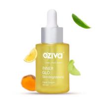 OZiva Inner Glo Odą Šviesinantis Veido Serumas, Odą Šviesinantis Serumas Tolygiam Tonui ir Padidintam Švytėjimui su Fito Vitaminu C, Erškėtuogių Aliejumi, 30ml white