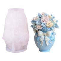 Flower Bouquet Silicone Molds for Making Candle Soap Epoxy Resin Multipurpose Silicone Mould for Wedding Decoration 1 white