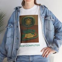 Retro Atomic MCM Computer Tee | Vintage Computer Graphic T-Shirt Unisex T-Shirt S gray