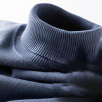Vyriškas žiemos megztinis su aukšta apykakle ir aksominiu pamušalu XL (65-75 kg) gray
