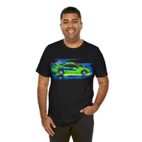 Mitsubishi Eclipse marškinėliai fast and furious Brajano filmo automobilis Unisex Džersis 3XL black