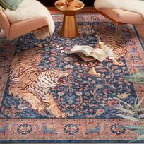 Moynesa Tigro Bohemiškas Kilimas Svetainei Retro Tigro Rašto Kilimas Leopardiniai Kilimai Valgomajam Vidinis Durų Kilimėlis Virtuvės Zonos Kilimas 40x60cm brown