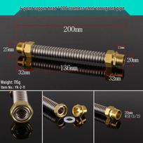 1  Fan Coil Connection: Stainless Steel Corrugated Air Conditioning Hose with Copper Fittings