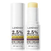 2.5% Active Retinol Eye Cream with Bee Venom for Dark Circles, Puffiness & Eye Bags, Under Eye Cream Stick for Anti-Aging, Moisturizing & Firming, Red 1PCS