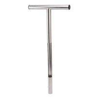 Soil Sampler Probe 304 Stainless Steel Protable T Handle Soil Sampling Tool for Farm Garden Lawn 21in gray