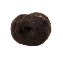 Strands Mini Clip-On Hair Bun - Real Human Hair Scrunchie Extension | Perfect for Daily, Party & Wedding Hairstyles | Natural Black black