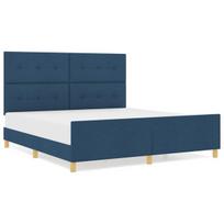 vidaXL Lovos rėmas su galvūgalio Mėlyna 180 x 200 cm audinys